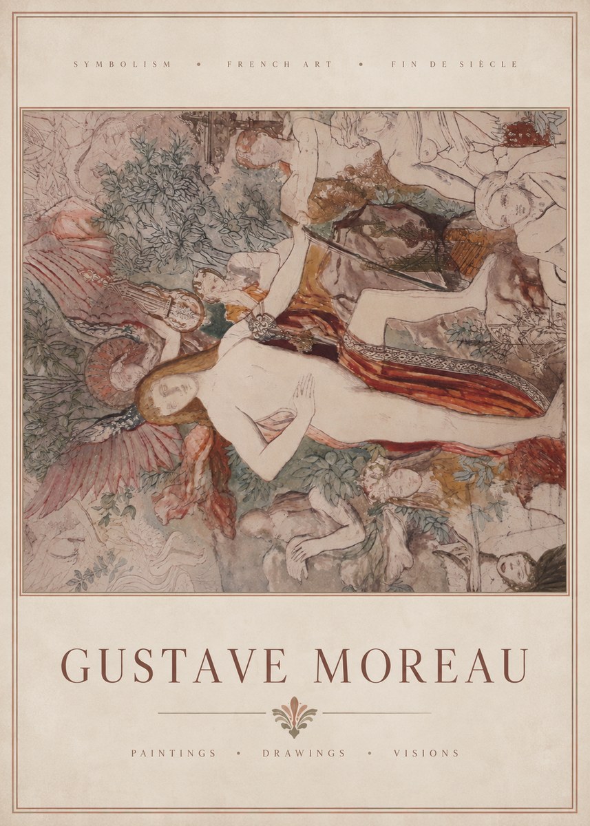 Gustave Moreau The Hymn to Beauty No3 - Póster