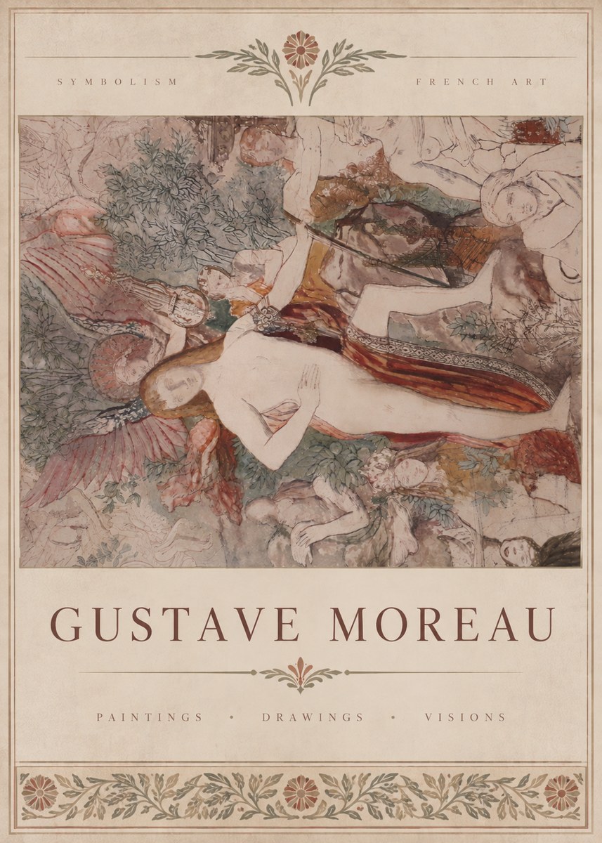 Gustave Moreau The Hymn to Beauty No5 - Póster