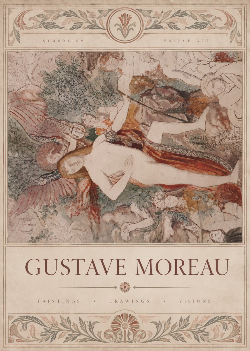 Gustave Moreau The Hymn to Beauty No6 - Póster