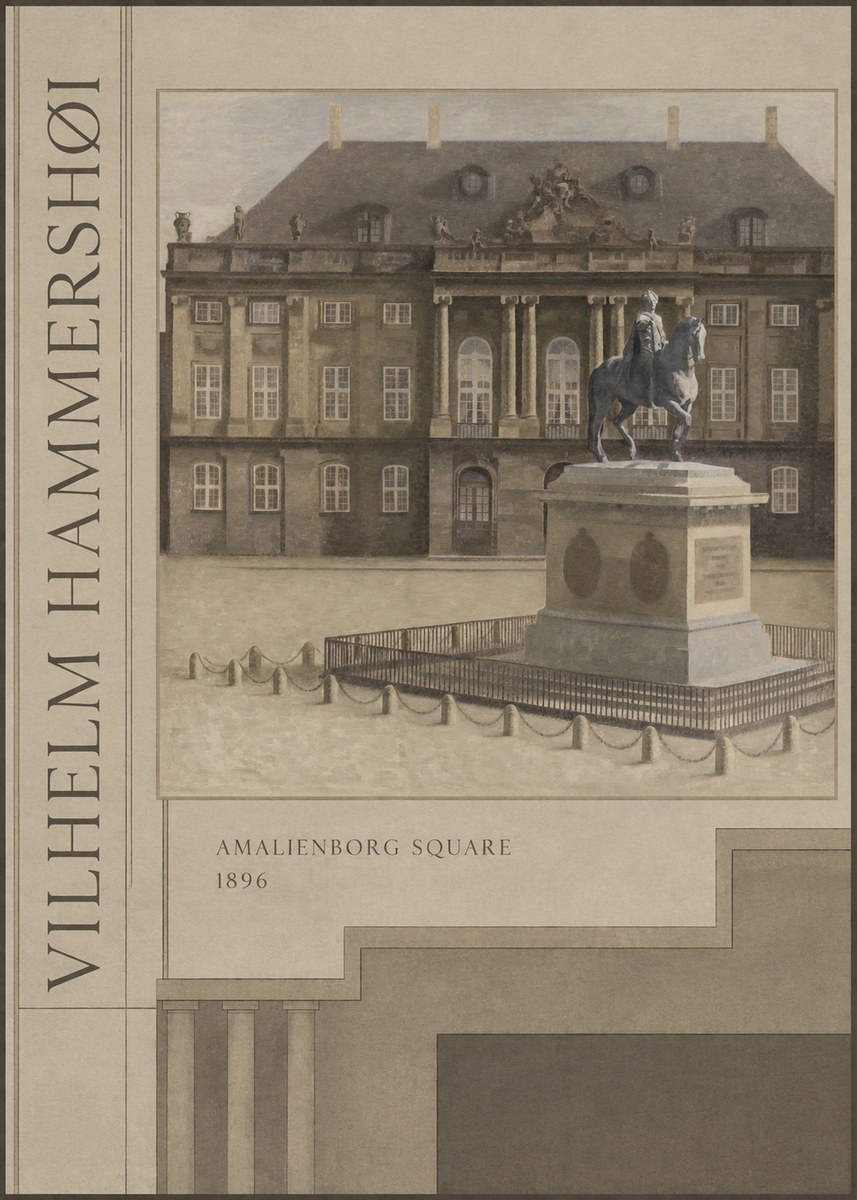 Vilhelm Hammershøi Amalienborg Square I No2 - Póster