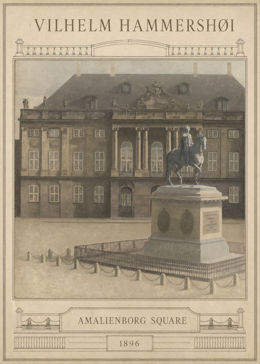 Vilhelm Hammershøi Amalienborg Square I No6 - Póster