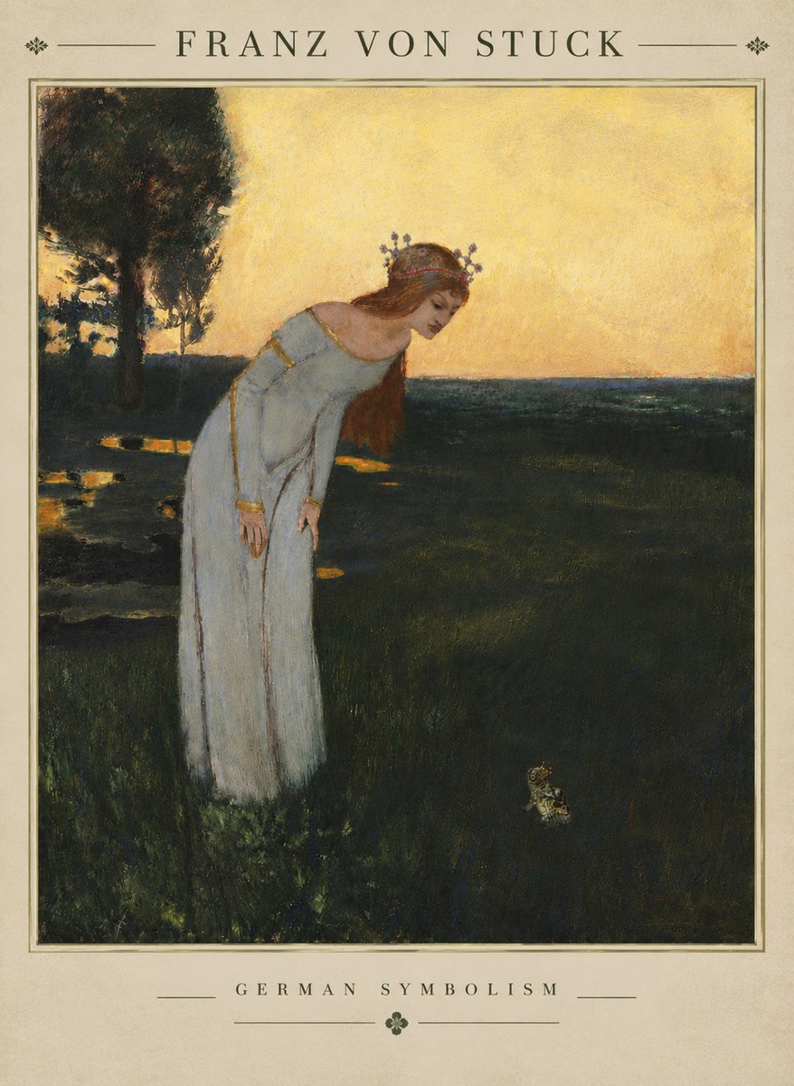 Franz von Stuck Princess and Frog No4 - Póster