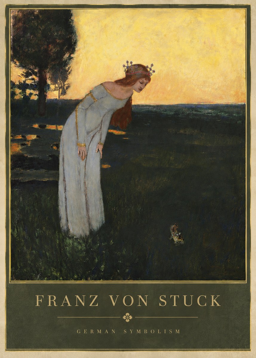 Franz von Stuck Princess and Frog No6 - Póster