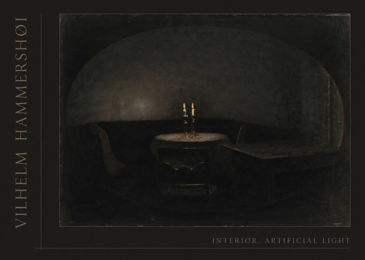 Vilhelm Hammershøi Interior. Artificial Light No2 - Póster