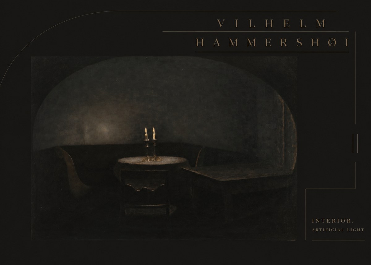 Vilhelm Hammershøi Interior. Artificial Light No6 - Póster