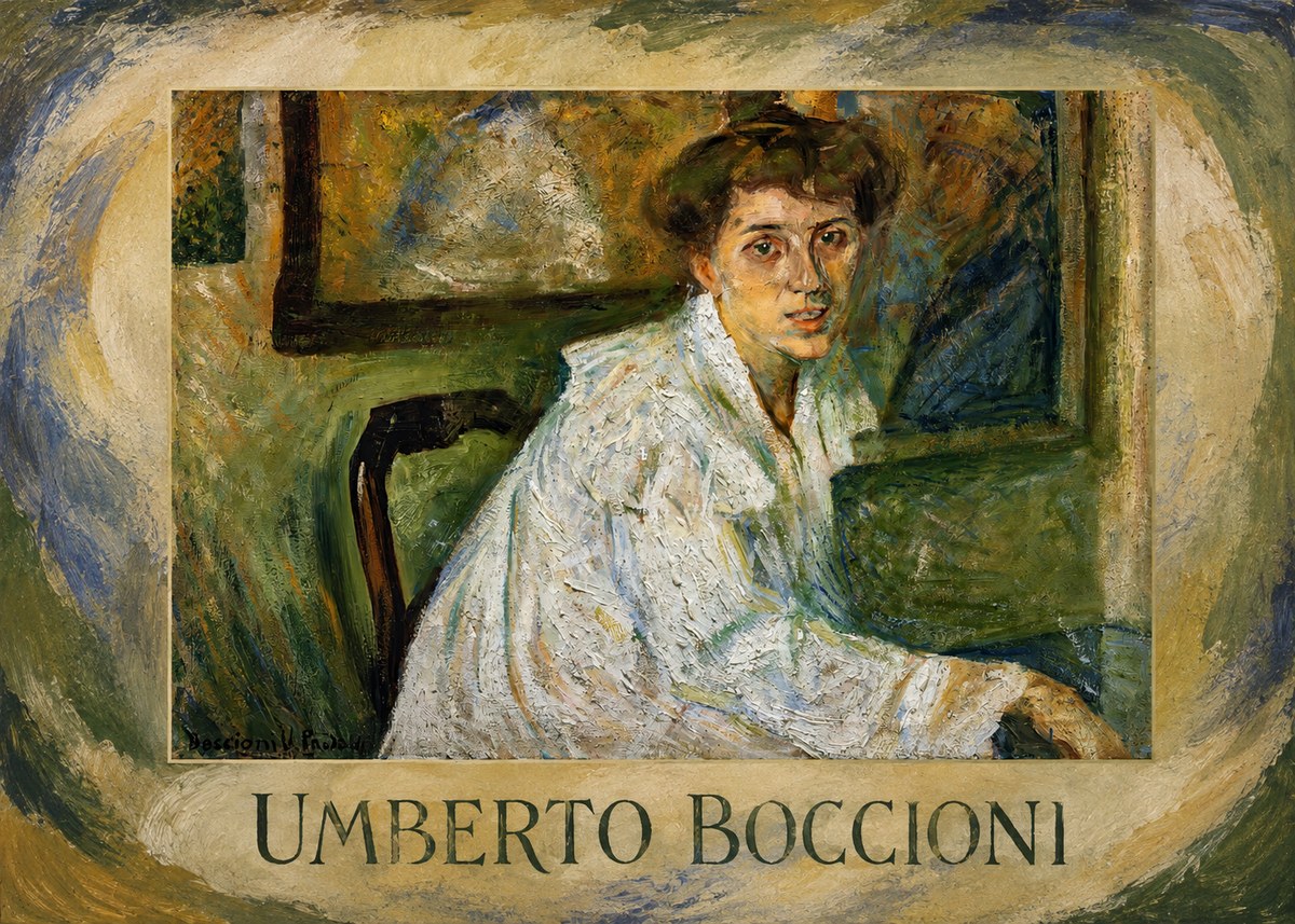 Umberto Boccioni Portrait of the Artist's Mother No6 - Póster
