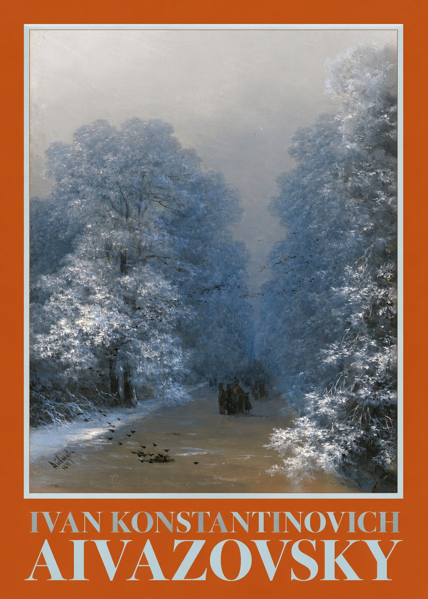 Ivan Konstantinovich Aivazovsky Winter Forest No3 - Póster