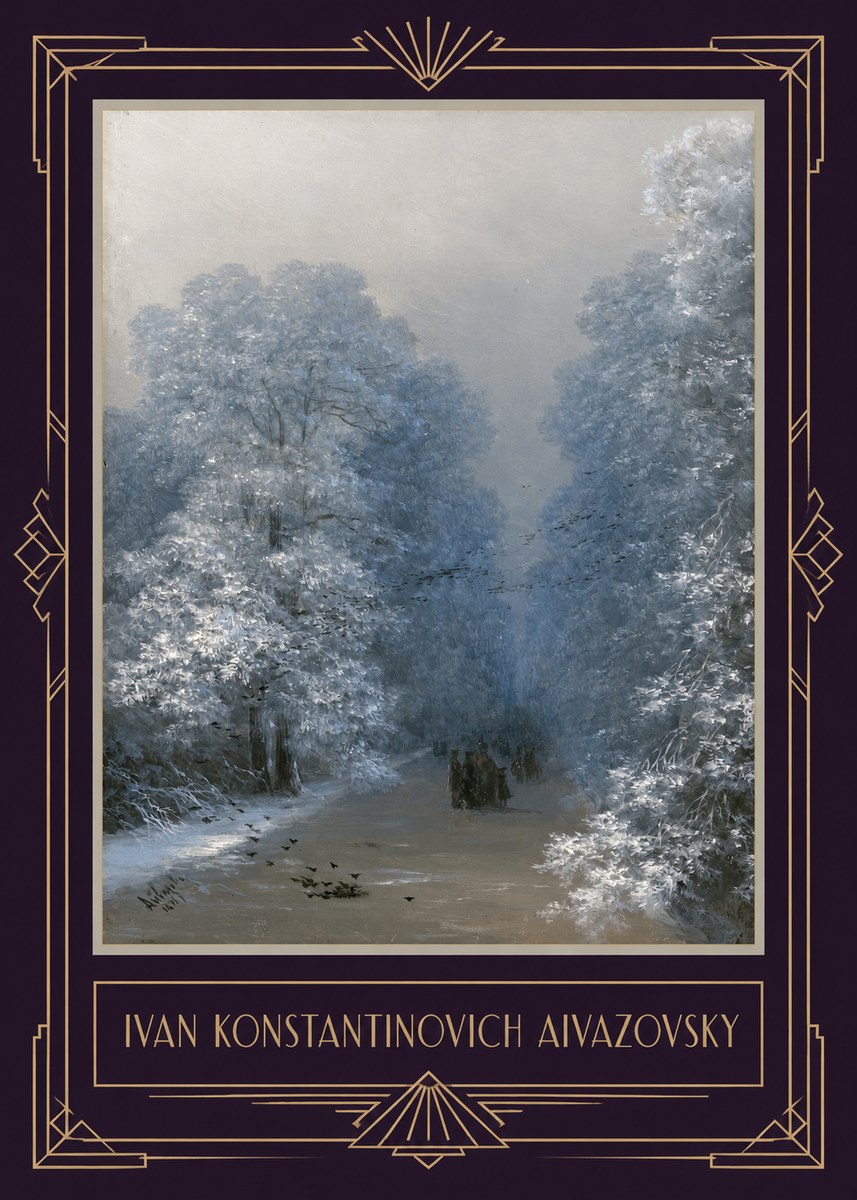 Ivan Konstantinovich Aivazovsky Winter Forest No4 - Póster