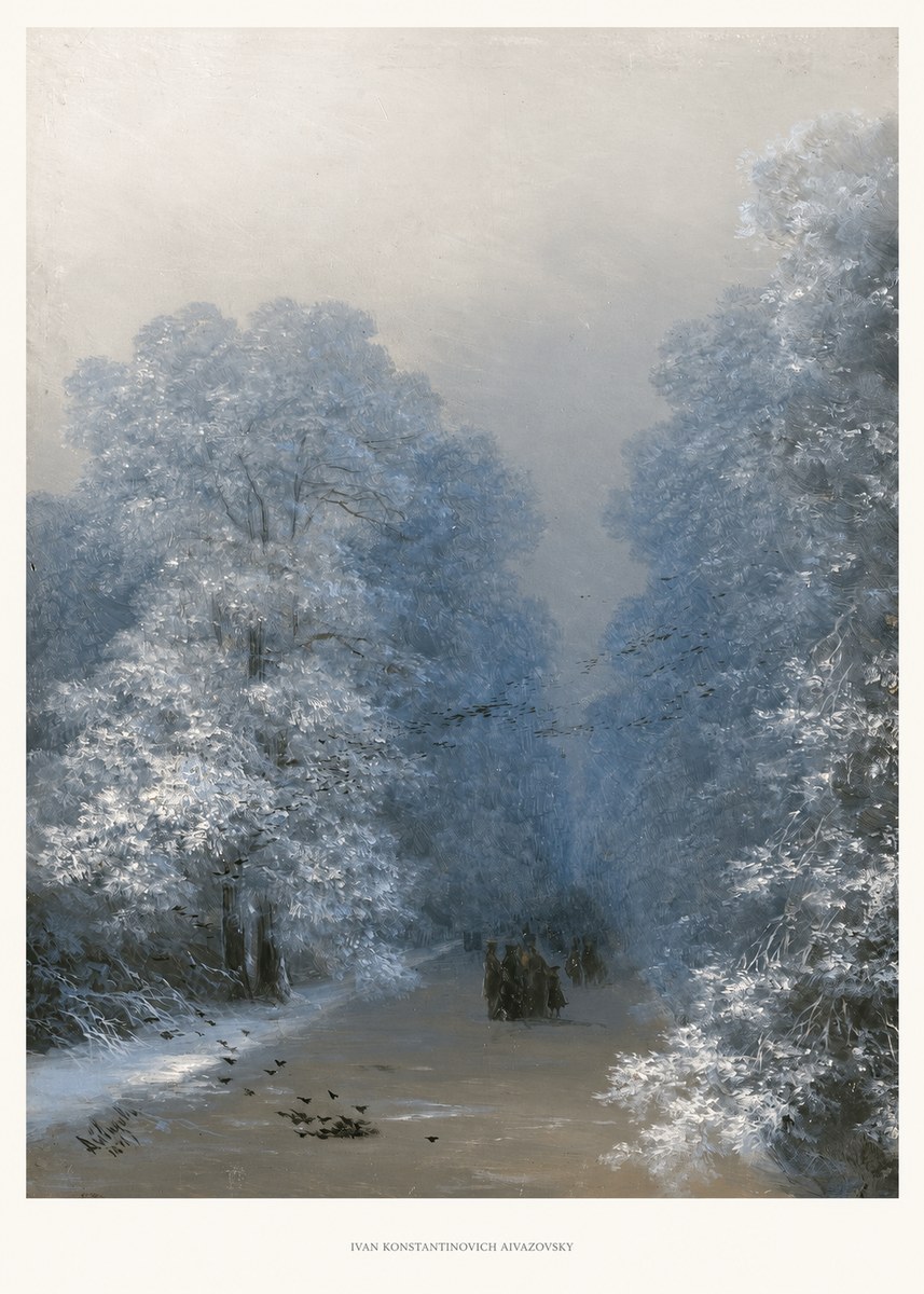 Ivan Konstantinovich Aivazovsky Winter Forest No5 - Póster