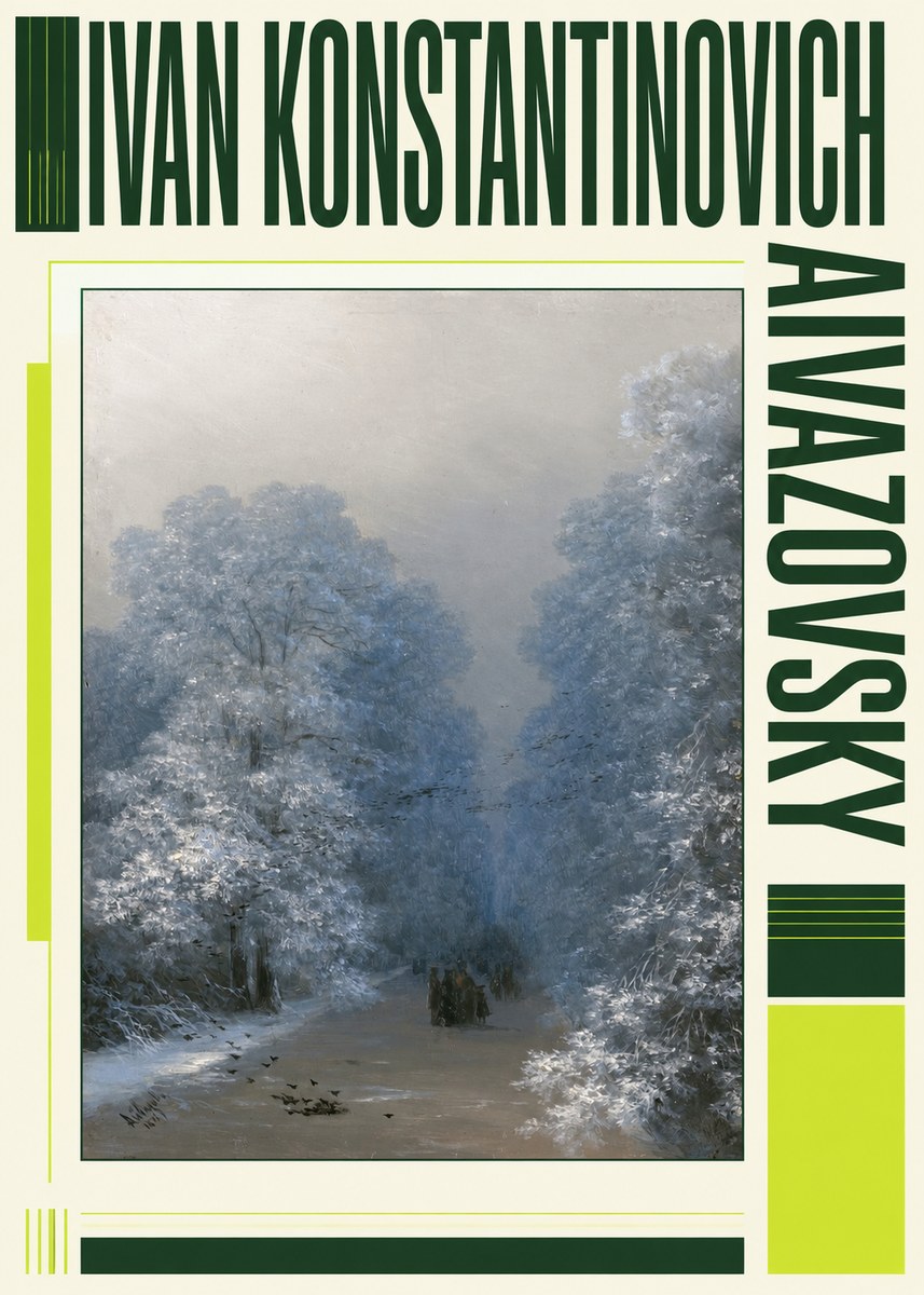 Ivan Konstantinovich Aivazovsky Winter Forest No6 - Póster