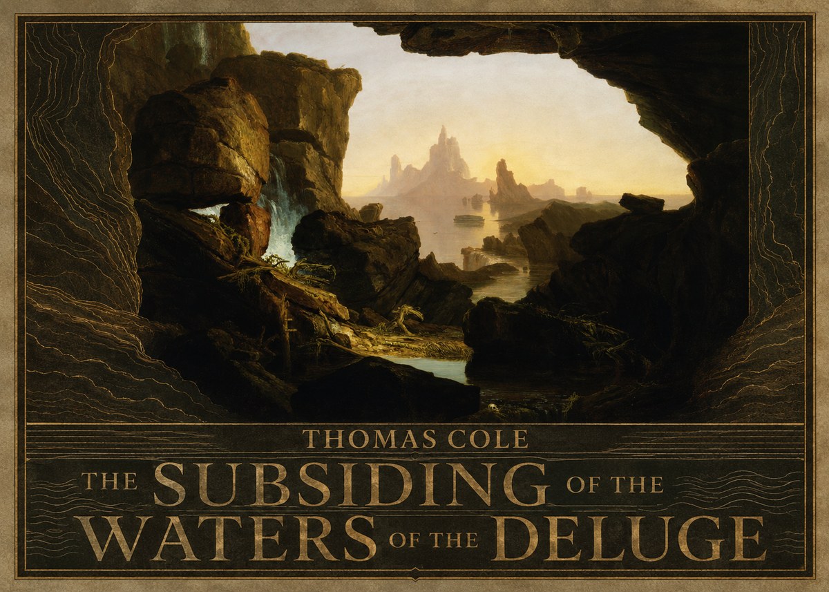 Thomas Cole The Subsiding of the Waters of the Deluge I No5 - Póster