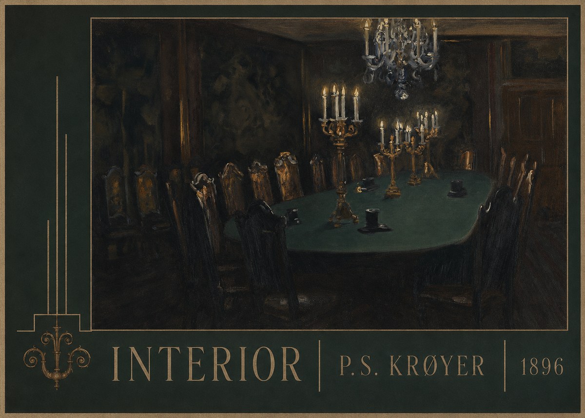 P.S. Krøyer Interior No3 - Póster