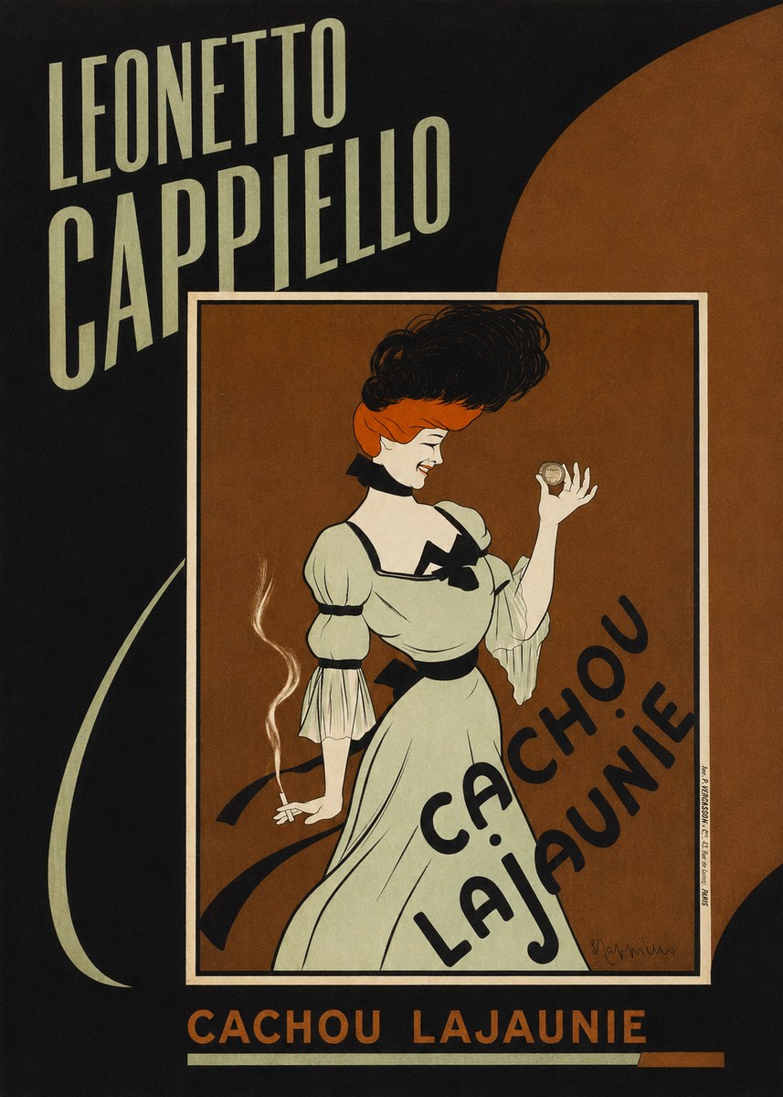 Leonetto Cappiello Cachou Lajaunie No4 - Póster