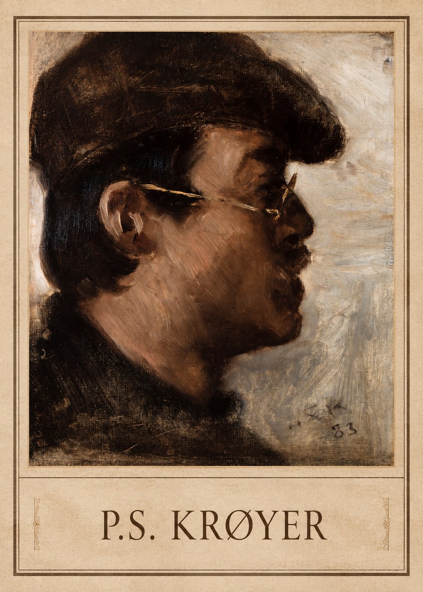 P.S. Krøyer Self-portrait with a Cap No2 - Póster