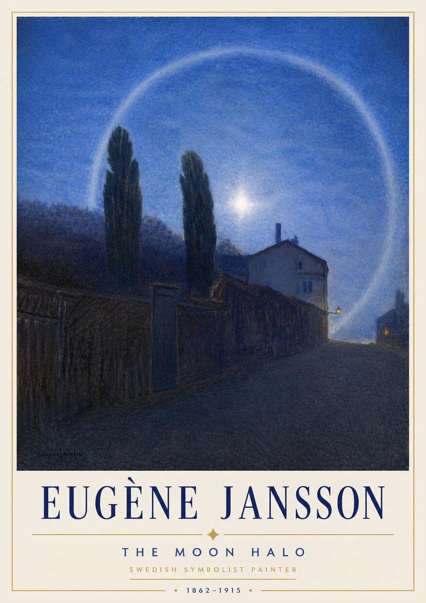 Eugène Jansson The Moon Halo No5 - Póster