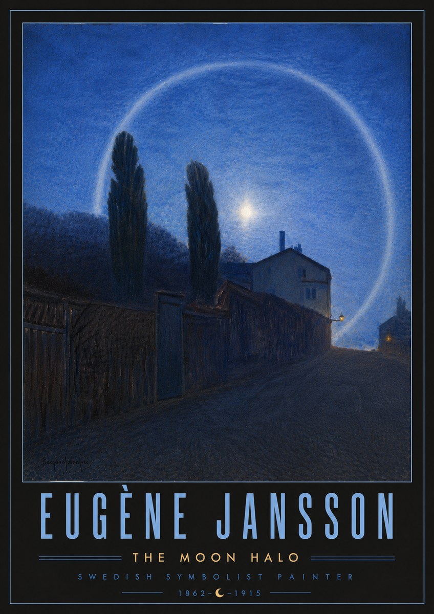 Eugène Jansson The Moon Halo No6 - Póster
