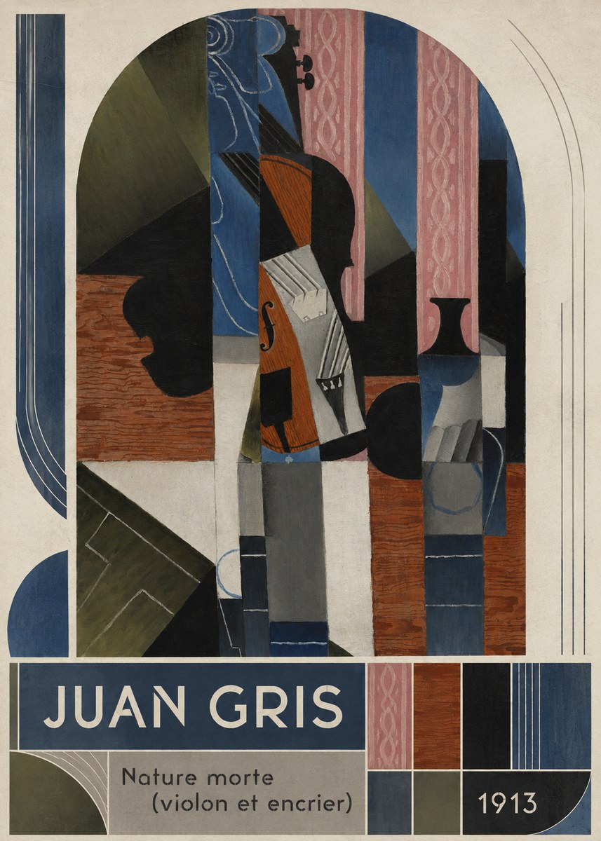 Juan Gris Nature Morte (Violon Et Encrier) No6 - Póster