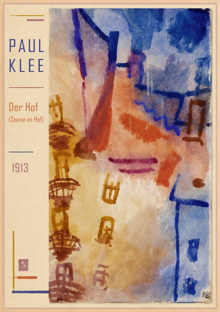 Paul Klee Der Hof (Sonne Im Hof) No1 - Póster