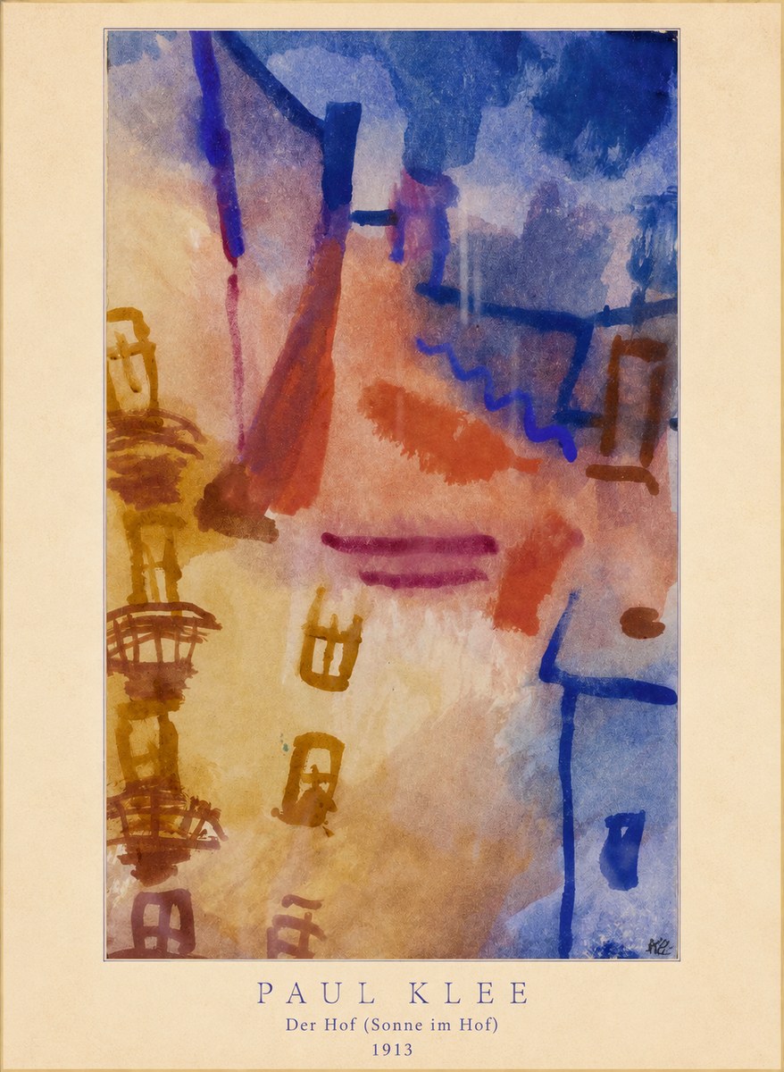 Paul Klee Der Hof (Sonne Im Hof) No3 - Póster