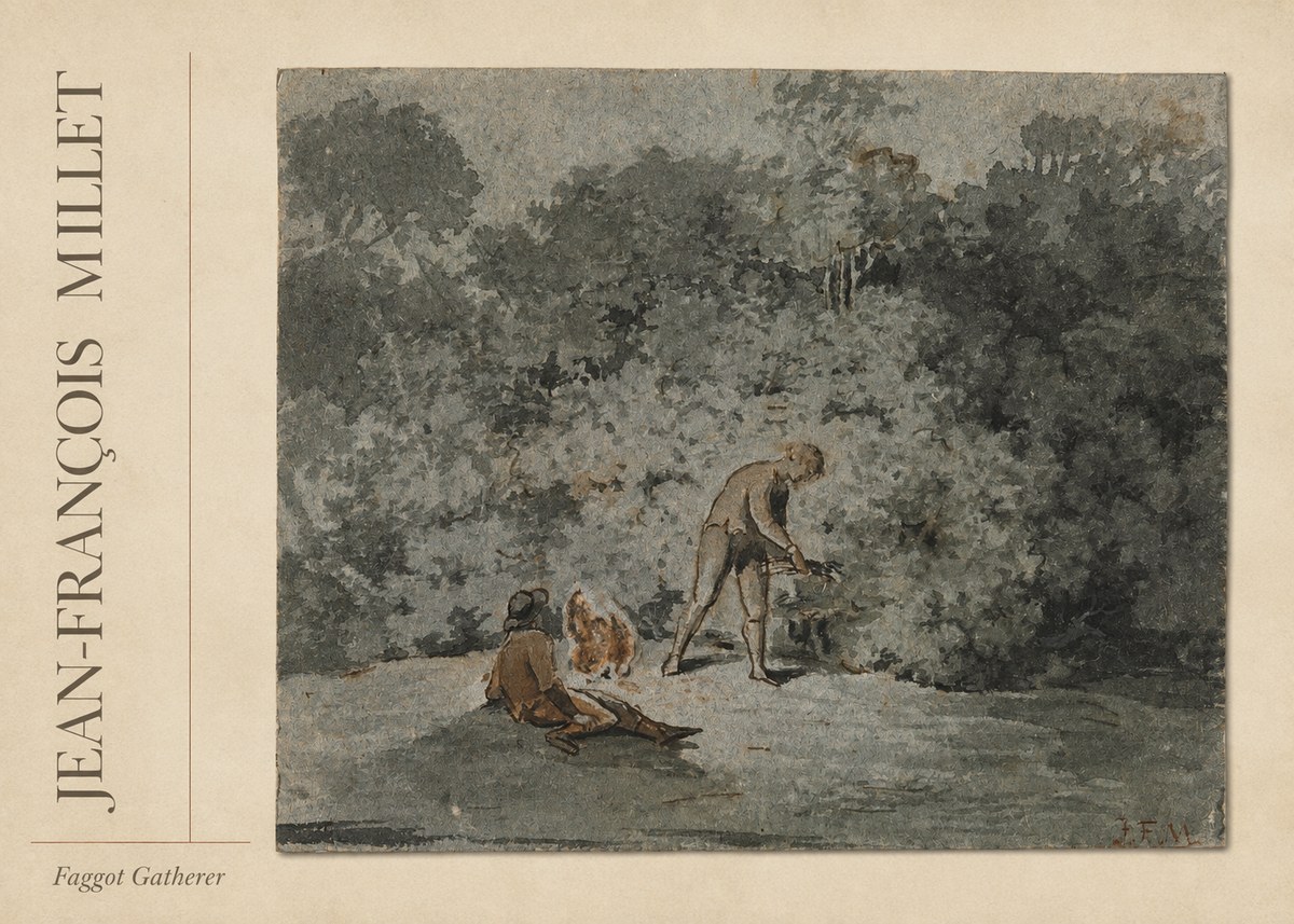 Jean-François Millet Faggot Gatherer No2 - Póster