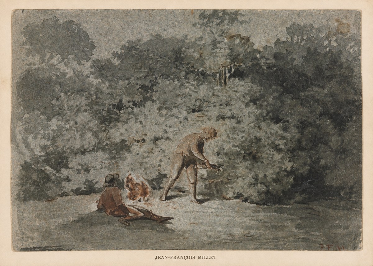 Jean-François Millet Faggot Gatherer No6 - Póster