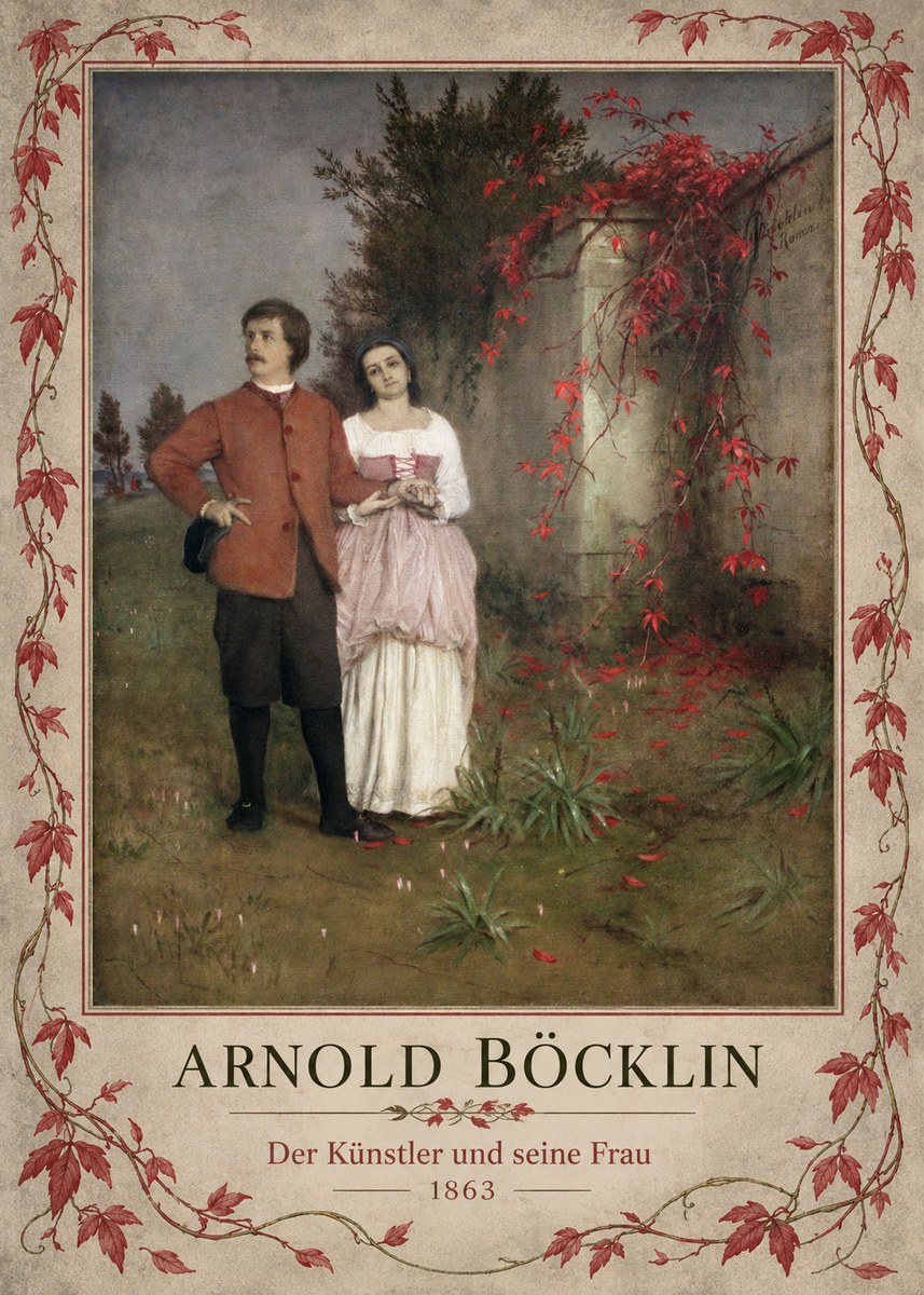 Arnold Böcklin Der Künstler Und Seine Frau No2 - Póster