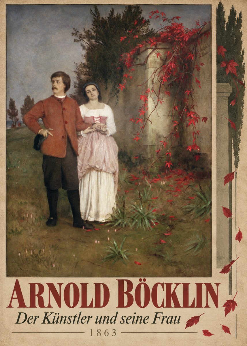 Arnold Böcklin Der Künstler Und Seine Frau No4 - Póster