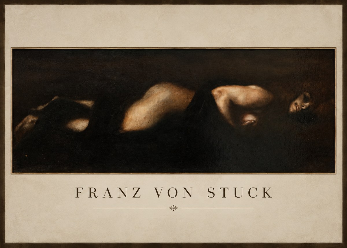 Franz von Stuck Der Schlaf No2 - Póster