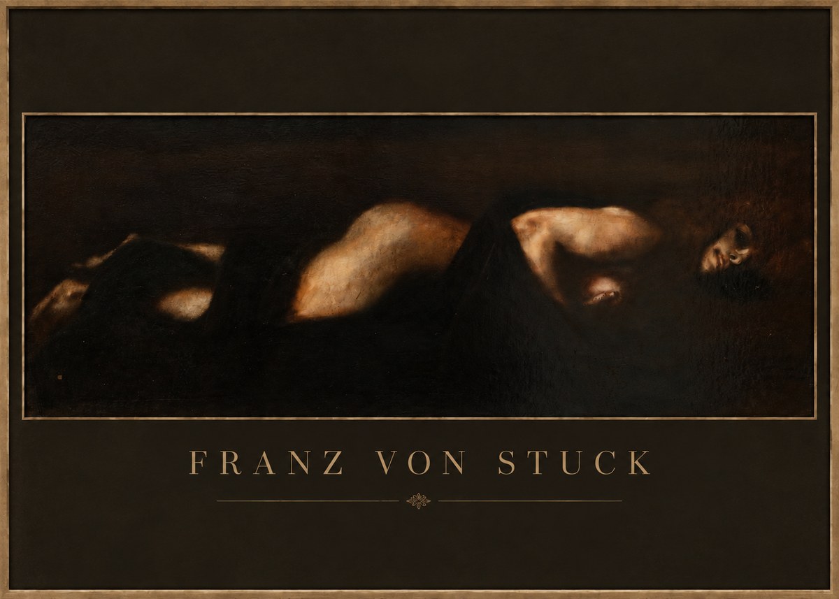 Franz von Stuck Der Schlaf No4 - Póster