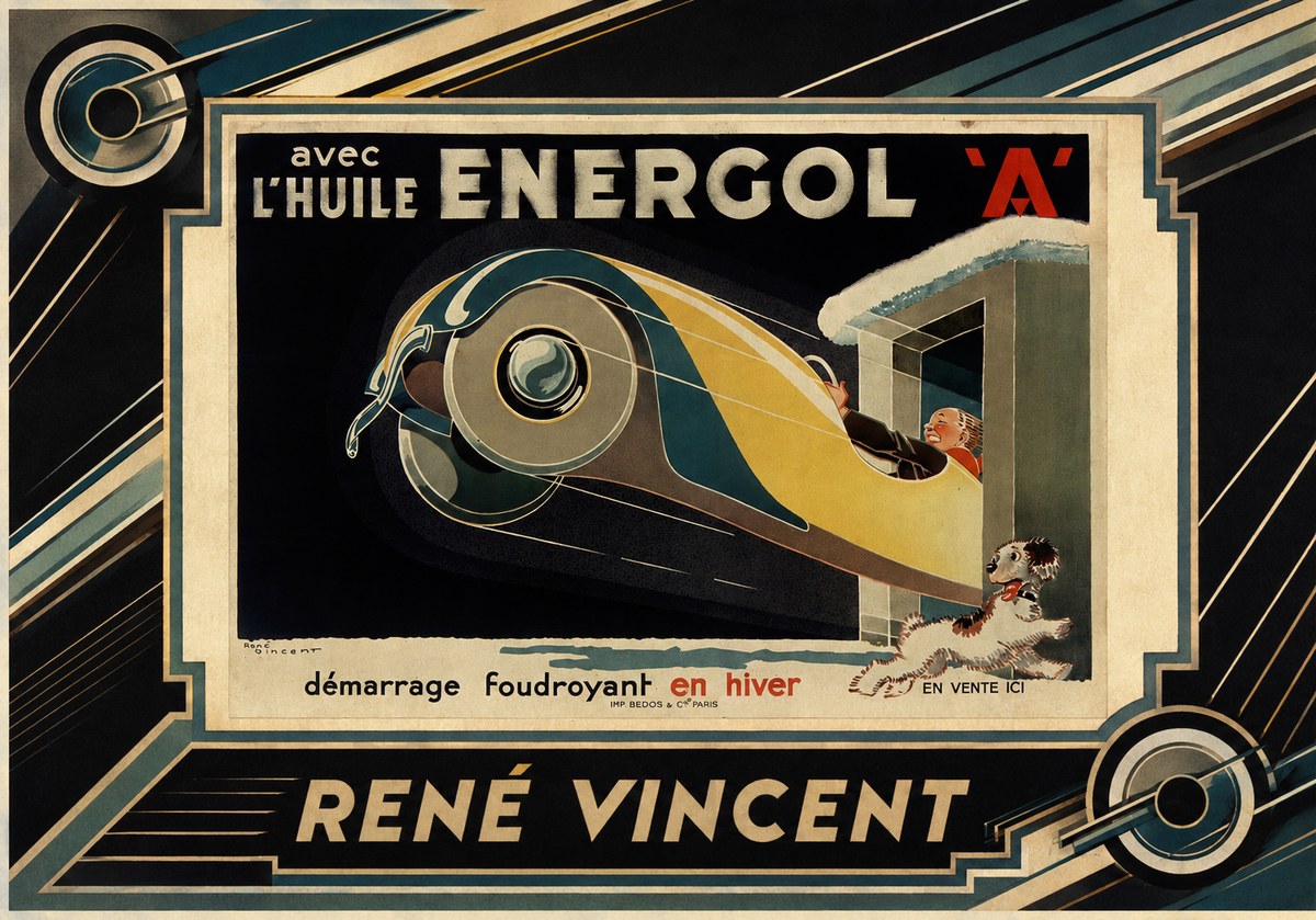 René Vincent Energol 'A' No2 - Póster