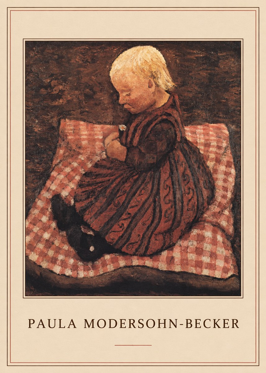 Paula Modersohn-Becker Girl with Flower No4 - Póster