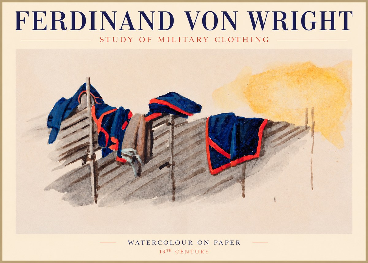 Ferdinand von Wright Study of Military Clothing No1 - Póster