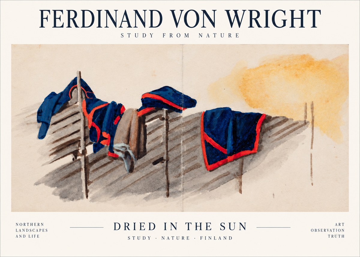 Ferdinand von Wright Study of Military Clothing No3 - Póster