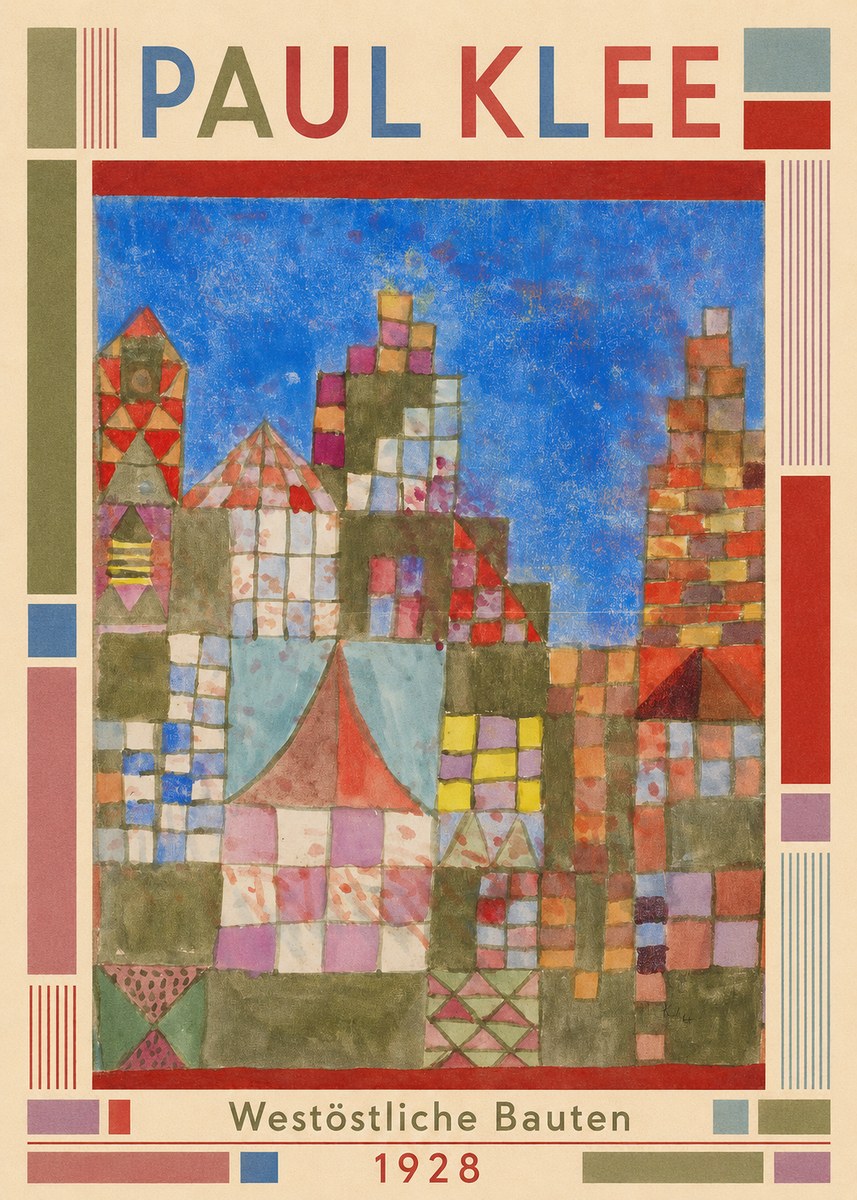 Paul Klee Westöstliche Bauten No1 - Póster