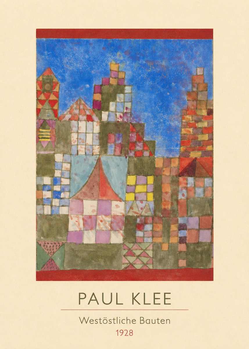 Paul Klee Westöstliche Bauten No3 - Póster