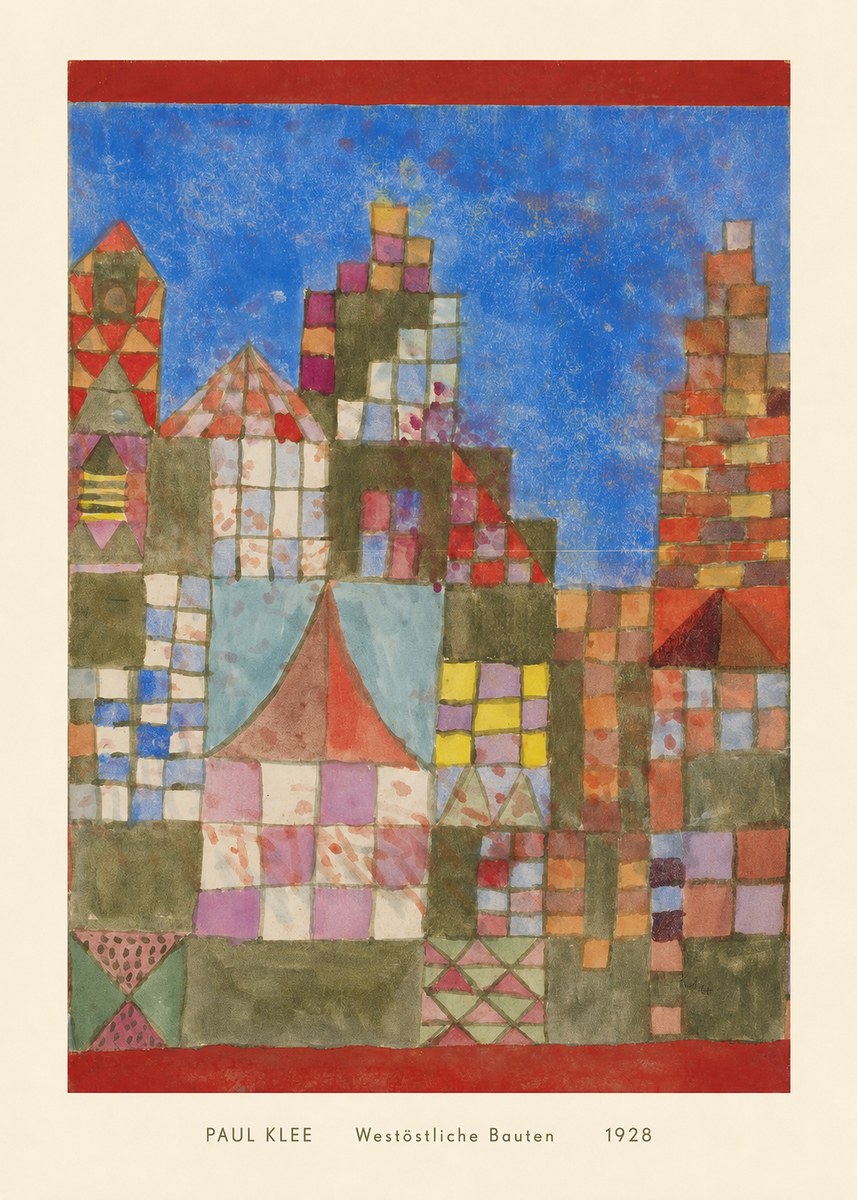 Paul Klee Westöstliche Bauten No6 - Póster