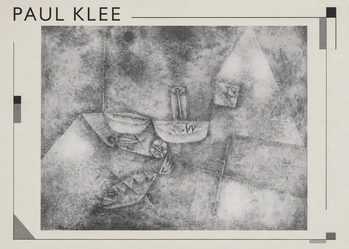 Paul Klee Boats at the Shore No1 - Póster