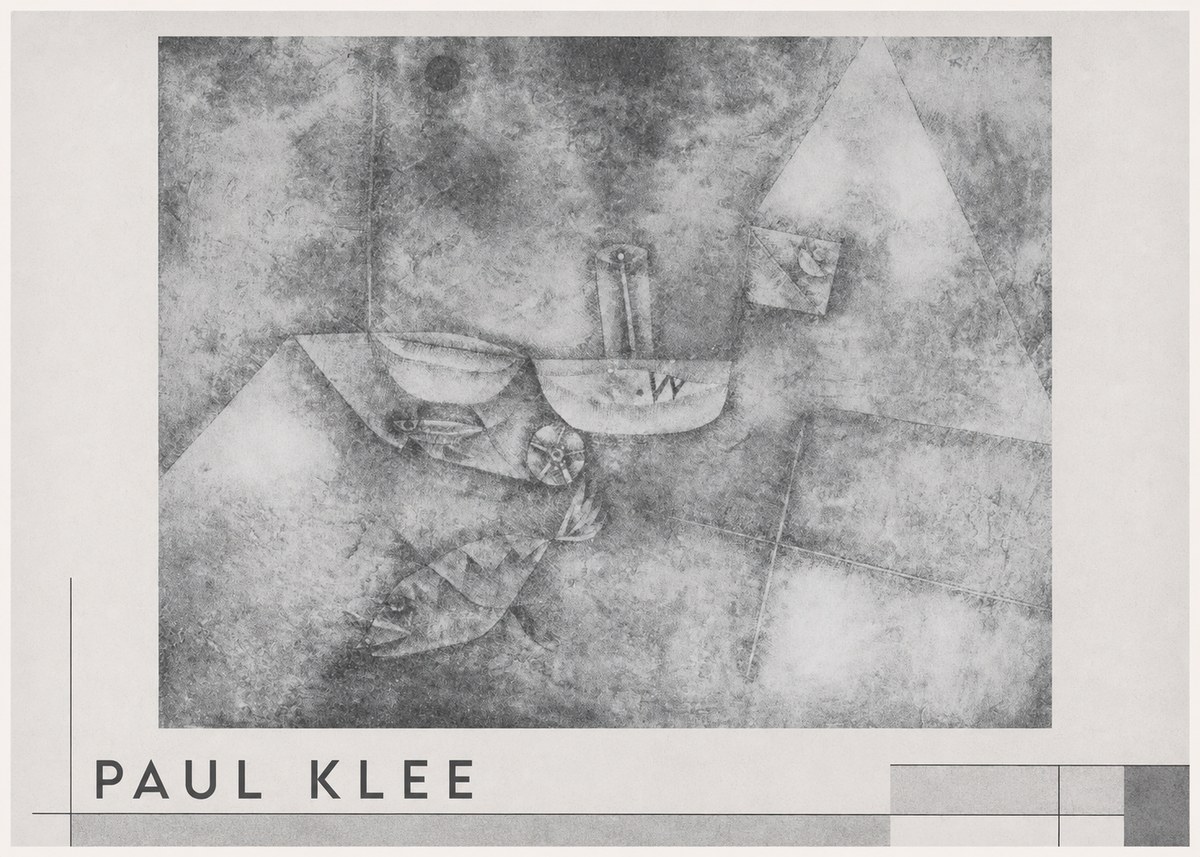 Paul Klee Boats at the Shore No3 - Póster