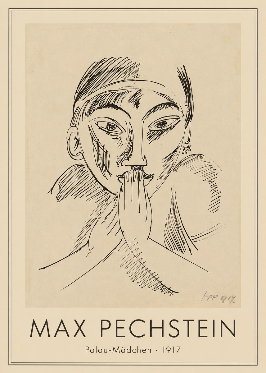 Max Pechstein Palau-mädchen No1 - Póster