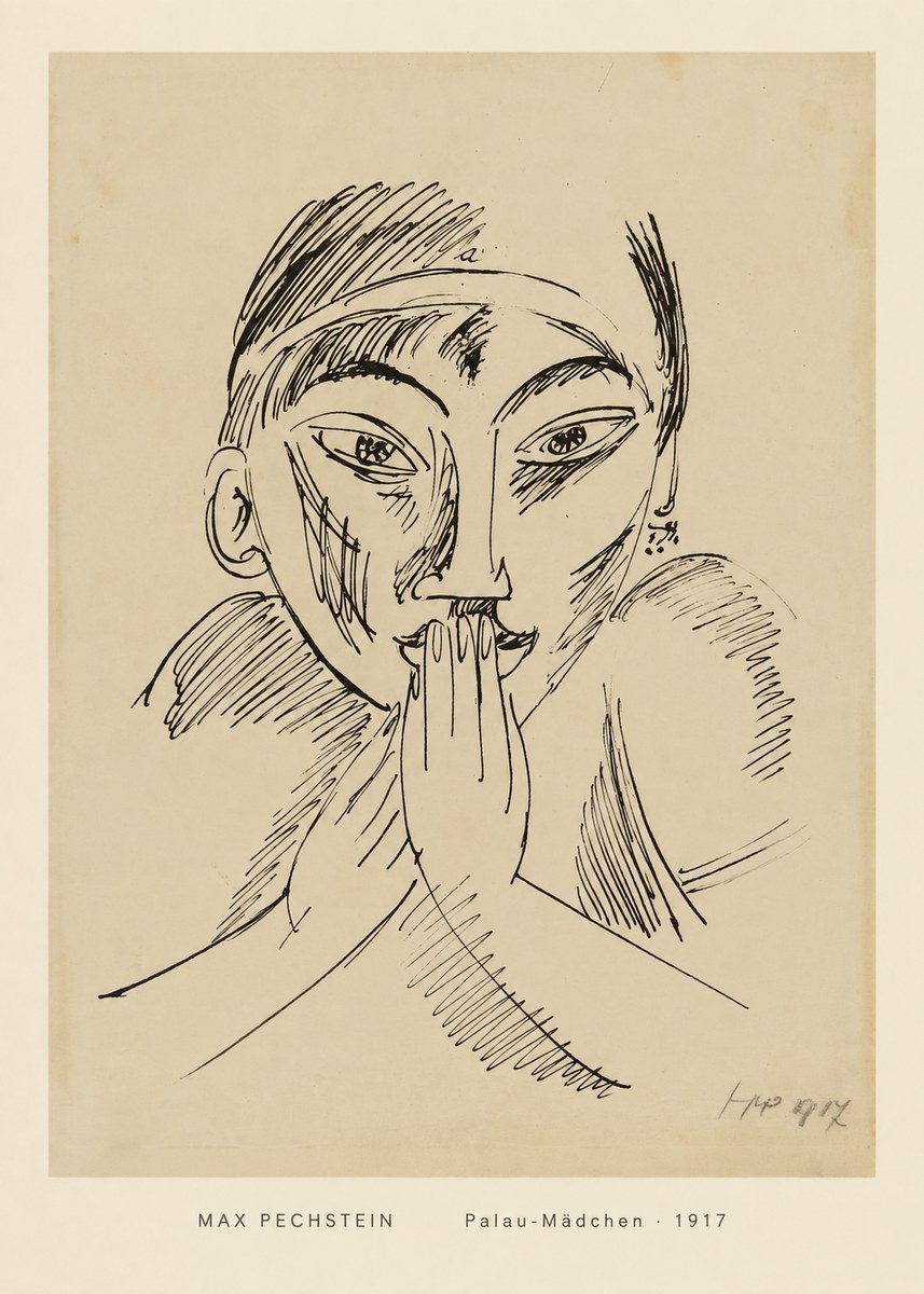 Max Pechstein Palau-mädchen No4 - Póster