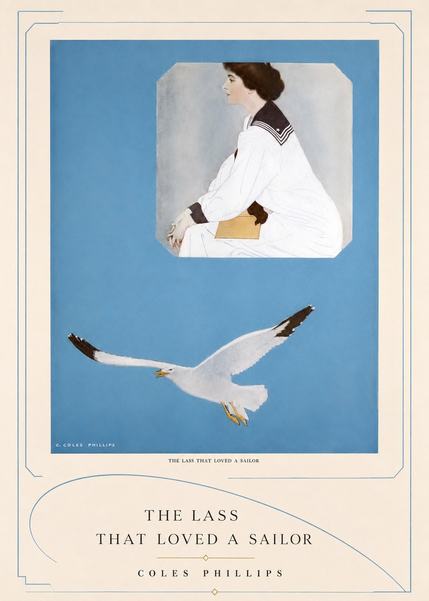 Coles Phillips The Lass That Loved a Sailor No3 - Póster