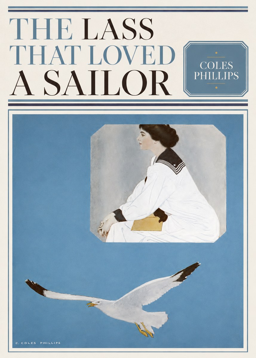 Coles Phillips The Lass That Loved a Sailor No4 - Póster