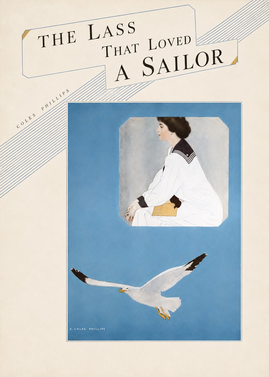 Coles Phillips The Lass That Loved a Sailor No5 - Póster