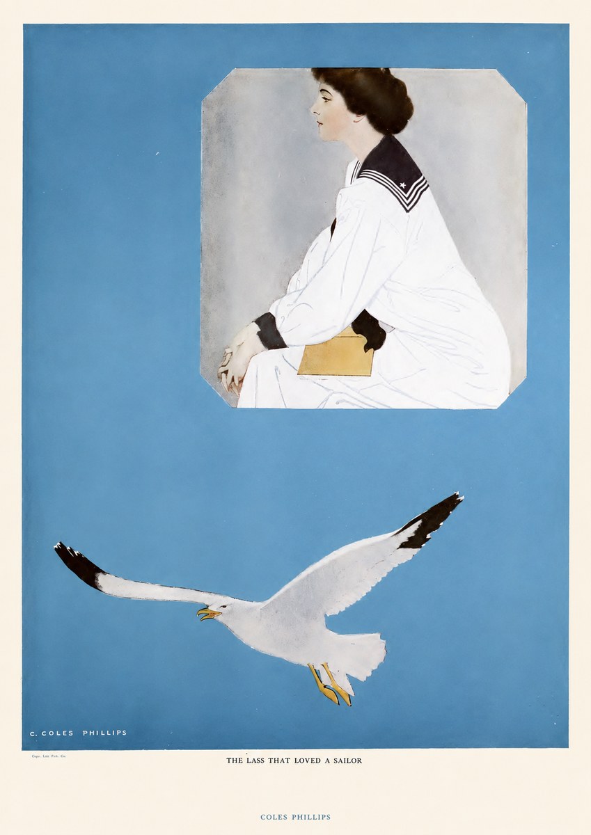 Coles Phillips The Lass That Loved a Sailor No6 - Póster