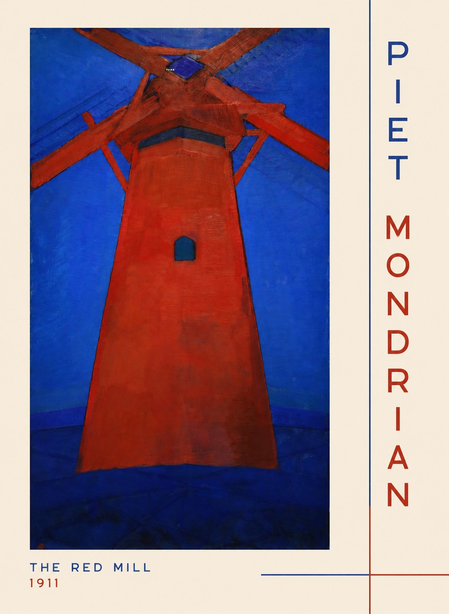 Piet Mondrian The Red Mill No2 - Póster