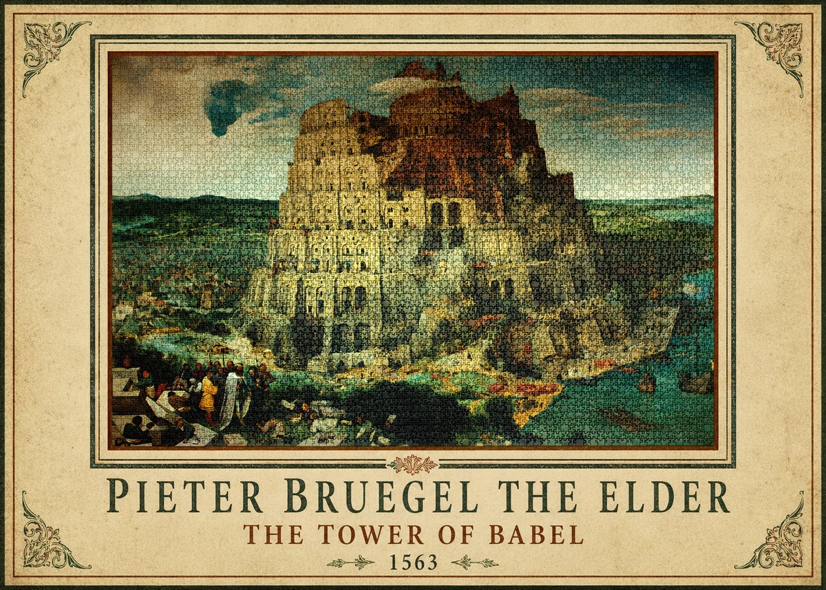 Pieter Bruegel The Tower of Babel XV No1 - Póster