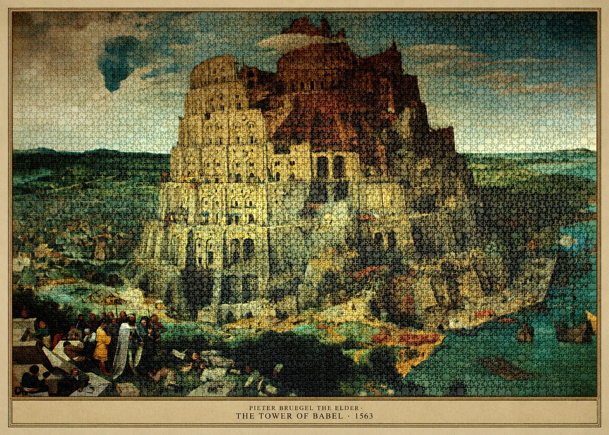 Pieter Bruegel The Tower of Babel XV No4 - Póster