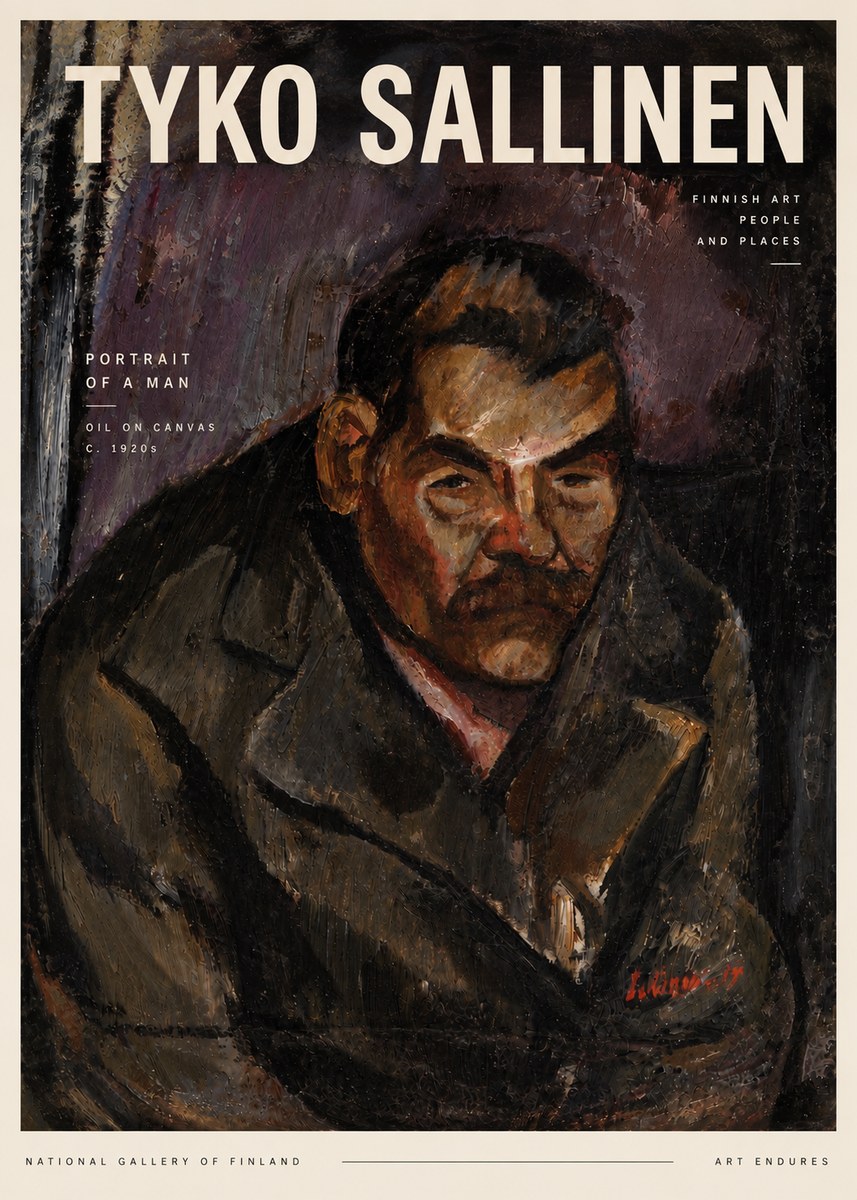 Tyko Sallinen Portrait of a Man V No5 - Póster