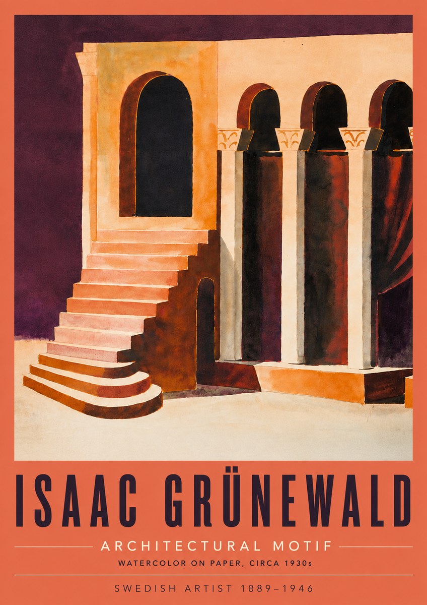 Isaac Grünewald Architectural Motif III No5 - Póster