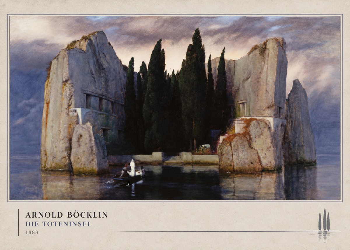 Arnold Böcklin Die Toteninsel V No4 - Póster